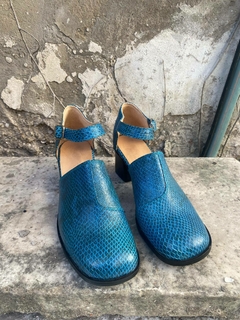 GUILLERMINA REPTIL TURQUESA - comprar online