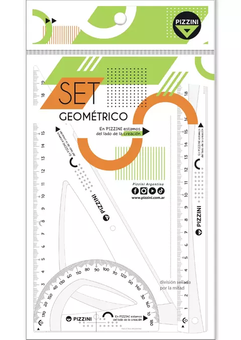 SET PIZZINI GEOMETRÍA X 3 PIEZAS