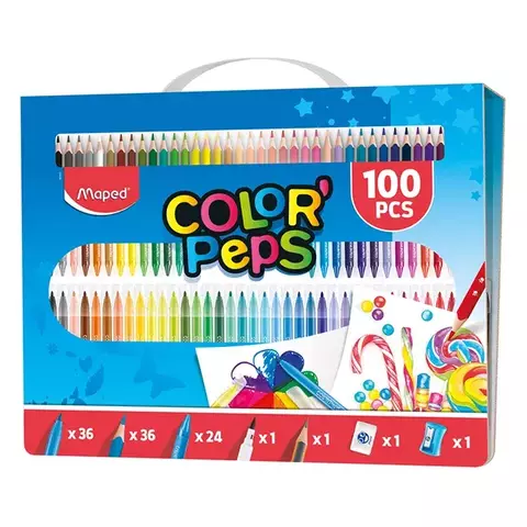 KIT SET MAPED DE COLOREO COLORPEPS 100 PIEZAS