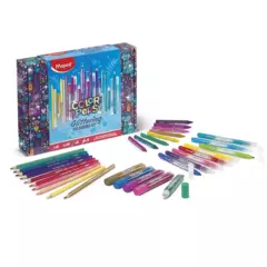 MAPED COLOURING KIT GLITTERING COLOR PEPS 31 PIEZAS