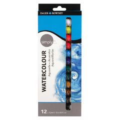 Acuarelas Daler Rowney Simply x 12 pomos (Giotto)