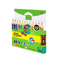 LAPICES PIZZINI 12 CORTOS JUMBO