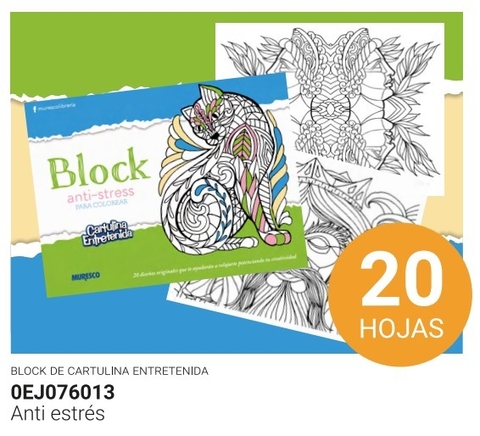 Block de Cartulina Entretenida Anti Estrés