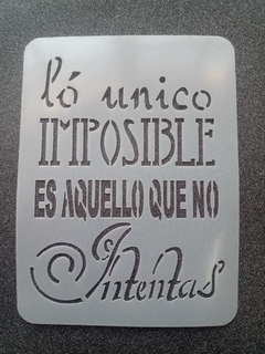 Sténcil Lo único 20 x 15 cm
