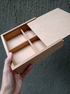 Caja con divisiones tapa corrediza - comprar online