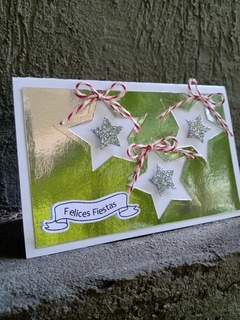 Tarjeta Navideña 3 Estrellas - comprar online