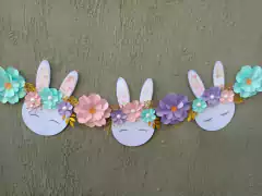 Guirnalda conejos y flores - comprar online