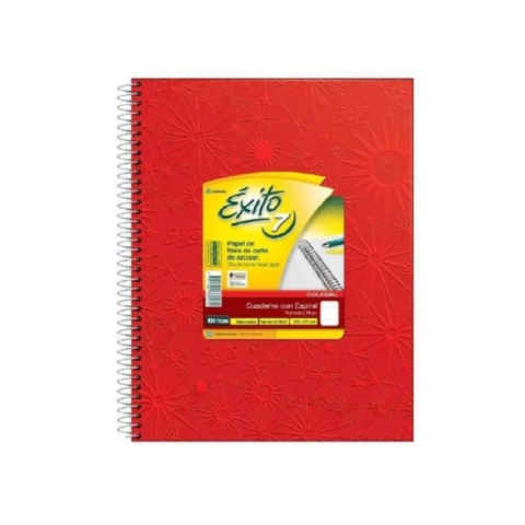 CUADERNO EXITO E7 ESPIRAL ARAÑA ROJO x 60 h. CUADR.