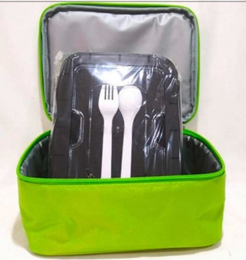 BOLSO TERMICO CON BOWL HERMETICO (CON DIVISIONES) + CUBUERTOS COD 695-203002
