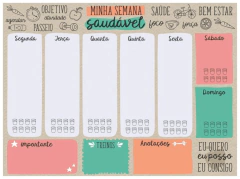 Planner Semanal Cartões Gigantes - Saudável