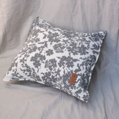 FUNDA de Almohadón Glandularia peruviana 40 x 40 cm - Gris