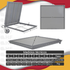 Tampa casa de maquina 80x80 com rebaixo para piso alumínio marrom - comprar online