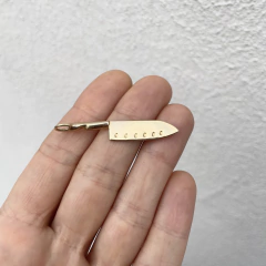 Cuchillo Santoku alveolado de bronce - reversible - Dije o Pin