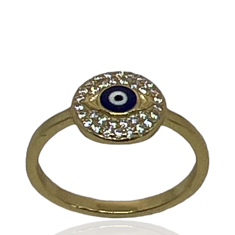 Anillo de Plata 925 y Baño de Oro 18k. Pave Circoñas.