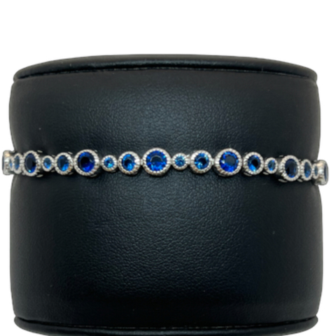 Pulsera en Plata 925 Modelo Tenis Rodinada en Oro 18klts. - (copia) - (copia)