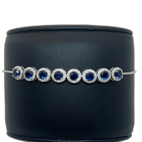 Pulsera en Plata 925 Modelo Tenis Rodinada en Oro 18klts. - (copia) - (copia)