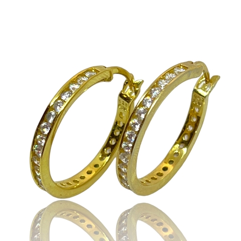 Argollas de Plata , Rodinadas en Oro Amarillo