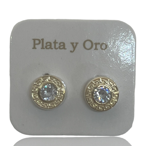 Aros de Plata 925 y Oro 18k.