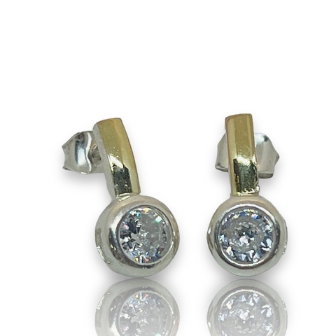 Aros de Plata 925 y Oro 18klts.
