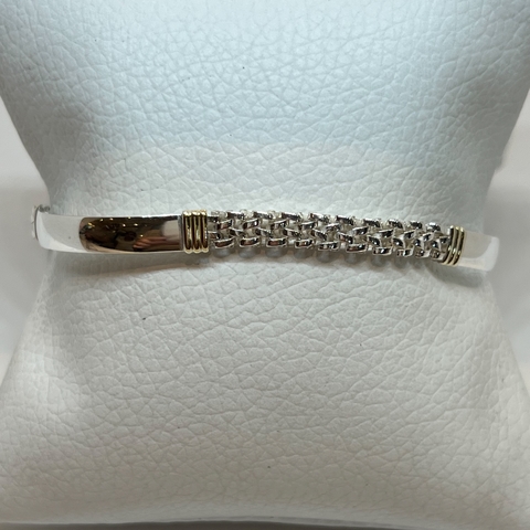Pulsera Realizada en Plata 925 y oro 18Klts.