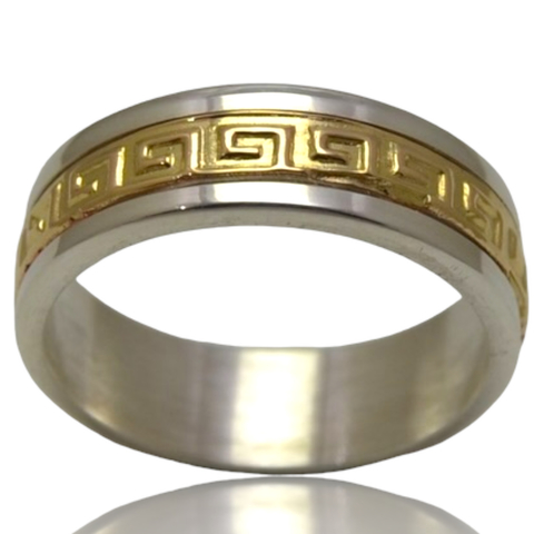 Alianzas de Oro 18klts y Plata 925. Guarda Griega. D3