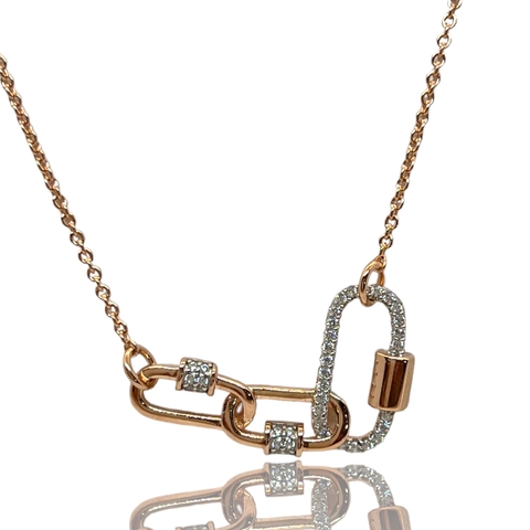 Gargantilla Swarovski Elements. - Rodinada en Oro Rosed