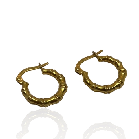 Aros Argollas Italianas de Oro Amarillo 18k. 1,36Grs.