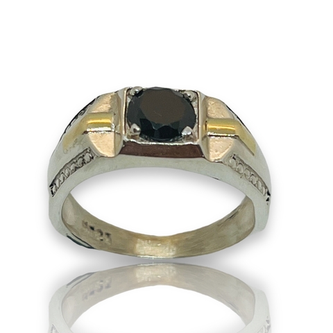 Anillo en Plata 925 y Oro Chevalier Unisex.