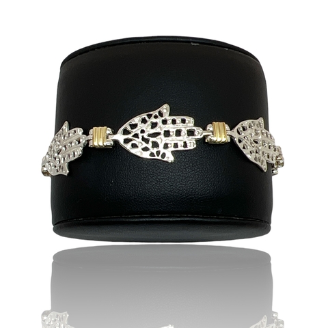 Pulsera Realizada en Plata 925 y oro 18Klts.