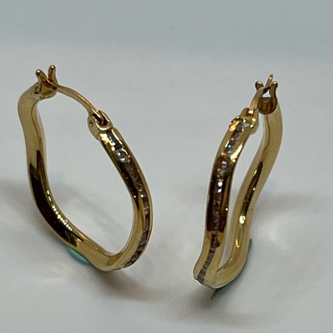 Aros Argollas Italianas de Oro Amarillo 18k. 1.5Grs.