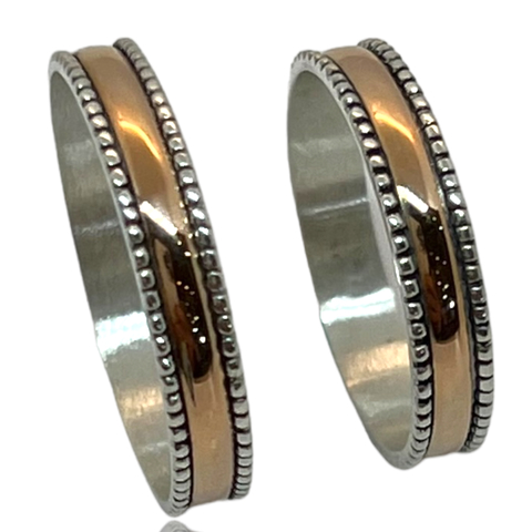 Alianzas de Oro 18klts Y Plata 925