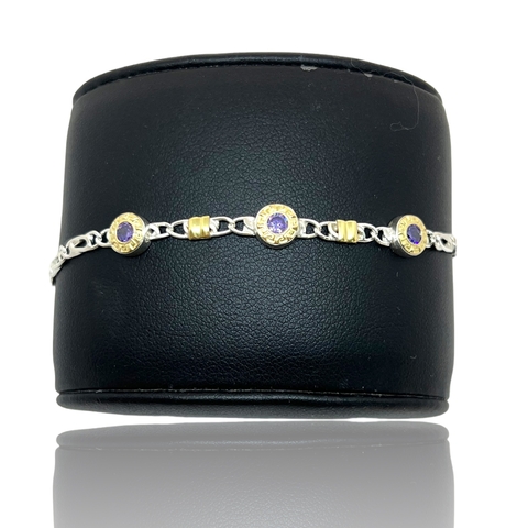 Pulsera Realizada en Plata 925 y oro 18Klts. -