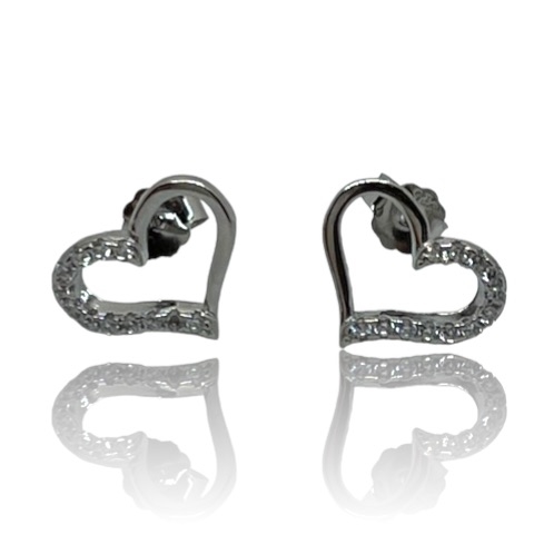 Aros de Plata 925. Corazon
