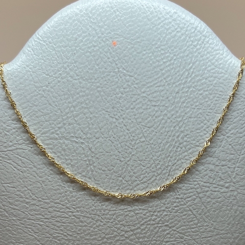 Cadena De Oro 18klts. Modelo Singapur.