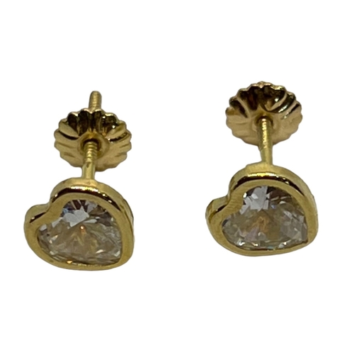 Aros de oro 18klts Amarillos y Circoñas.