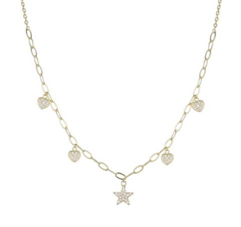Gargantilla Swarovski Elements. Corazones