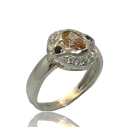 Anillo de Plata 925 Art Deco Exclusivo. -