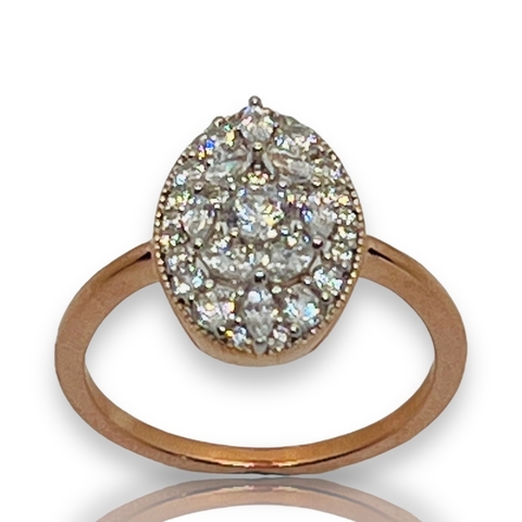Anillo en Plata 925 Rodinado en Oro Rose