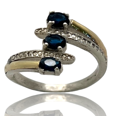 Anillo de Plata y Oro 18klts