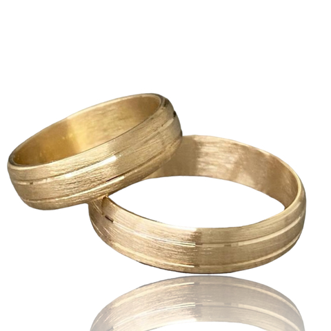 Alianzas de Oro 18klts Italianas Facetadas.