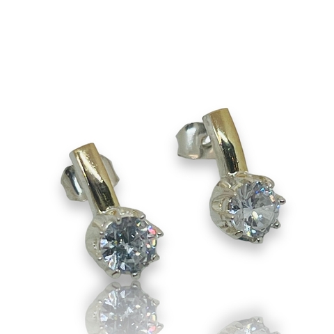 Aros de Plata 925 y Oro 18klts.