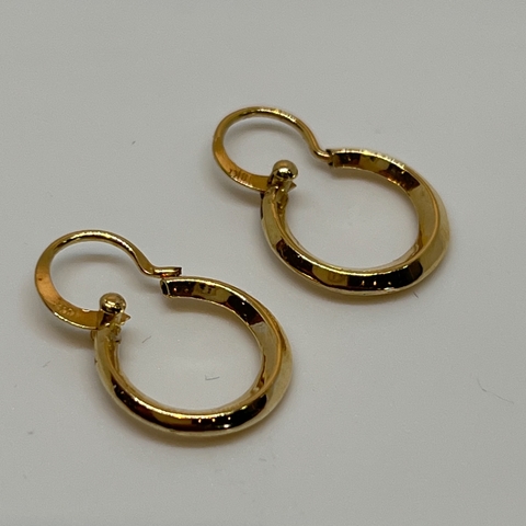 Aros Argollas Criollos de Oro Amarillo 18k. 0,9Grs