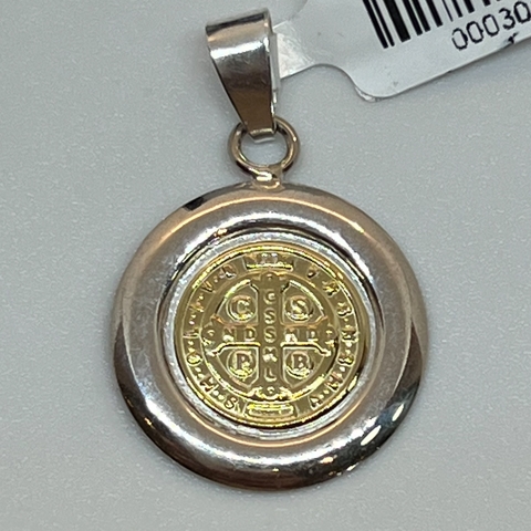 Medalla de Plata 925 y Oro 18k. San benitocopia)