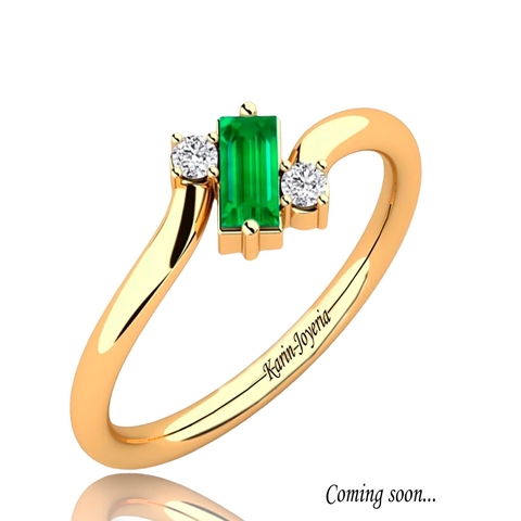 Anillo Esmeralda Oro 18klts Diseños Exclusivo