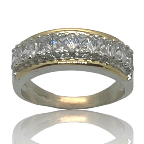 Anillo de Plata 925 y Oro 18Klts. Circoñas