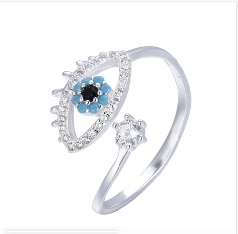 Swarovski Elements Anillo Ajustable. Ojo