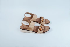 SANDALIA 2 FAJAS ELASTICO 3 PIEDRAS (AG-CARLOTA62) - comprar online