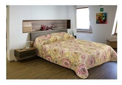 Acolchado LIVIANO 2 1/2 estampado Confort Estilo marca Franca Valieri reversible doble estacion (220 (A2973-3K)