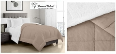 Corderito Sidney 2 1/2 pzas flannel gamuzo y reverso en corderito - Valija PVC (A3051-3BEIGE)
