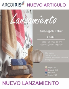 JGO.DE TOALLA ARCO IRIS 450 GRS LINEA LUKE RATIER (TOALLA 50X80 y TOALLON 70X140 CM) (A2962-3)